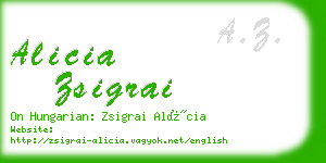 alicia zsigrai business card